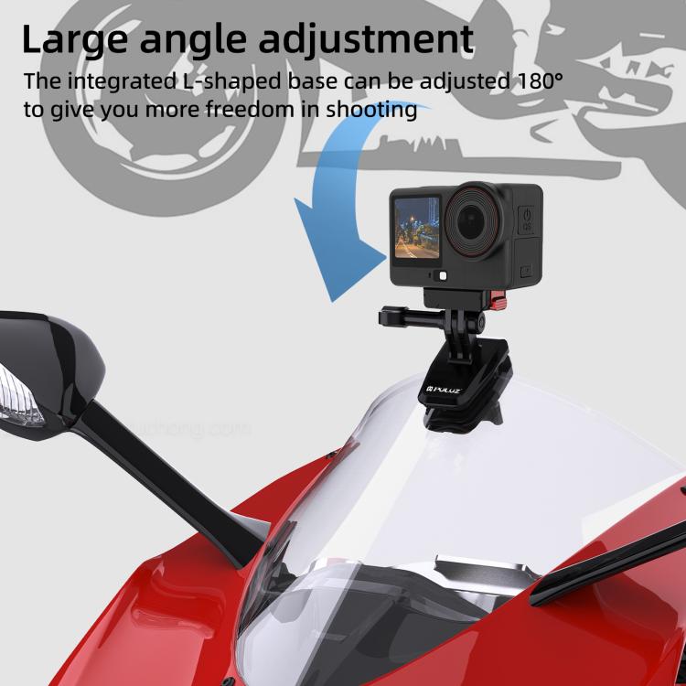 PULUZ Motorcycle Windshield Clip Bracket Camera Mount, Windshield Clip II