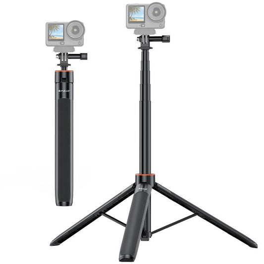 PULUZ 1.3m Action Camera Selfie Stick Tripod Vlog Live Streaming Holder, 1.4m Action Camera Tripod