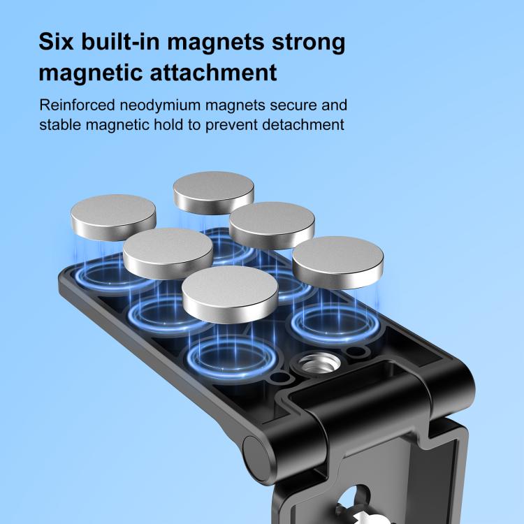 PULUZ Folding Magnetic Mount Base L Bracket For Insta360 X4 / X5 / DJI Pocket 3, For Insta360 X4 / X5 / DJI Pocket 3