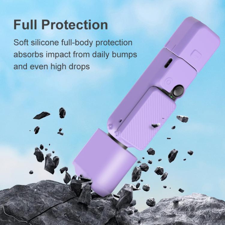For DJI OSMO Pocket 3 PULUZ 6 in 1 Body Lens Handle Screen Mic Silicone TPU Cover