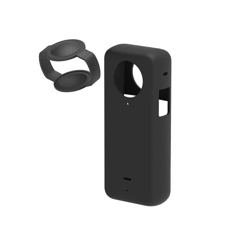For Insta360 X3 PULUZ Silicone Protective Case with Lens Cover