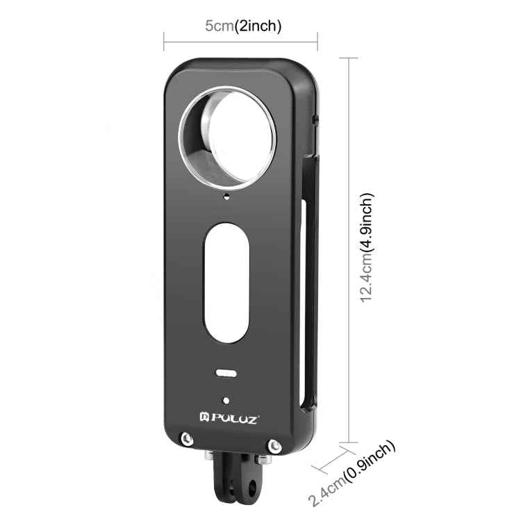 For Insta360 X3 PULUZ Metal Protective Cage Rig Housing Frame with Lens Protector