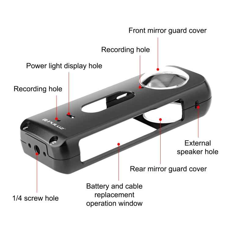 For Insta360 X3 PULUZ Metal Protective Cage Rig Housing Frame with Lens Protector
