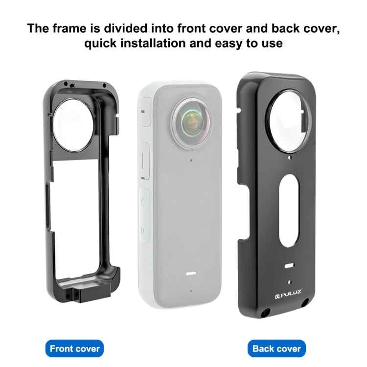 For Insta360 X3 PULUZ Metal Protective Cage Rig Housing Frame with Lens Protector