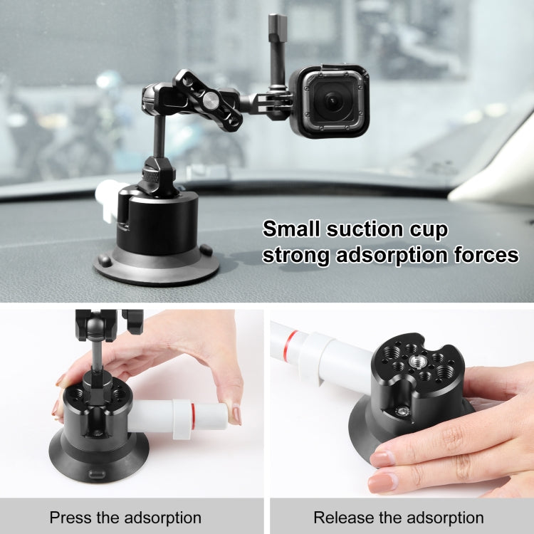 PULUZ Magic Arm with Pump Suction Cup Aluminum Alloy Mount