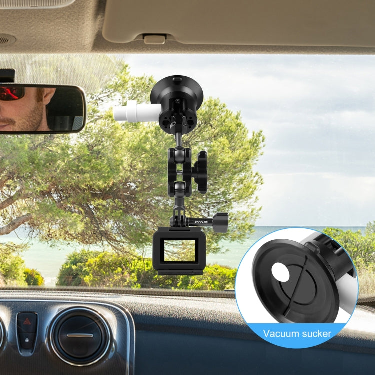 PULUZ Magic Arm with Pump Suction Cup Aluminum Alloy Mount