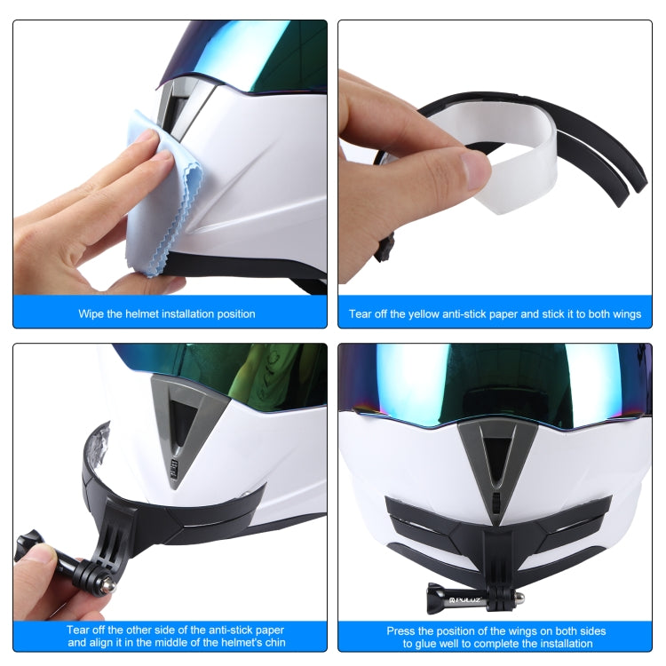 PULUZ Bending Action Camera Motorcycle Helmet Chin Mount