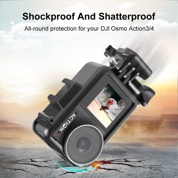 For DJI Osmo Action 4 / 3 PULUZ Vertical Plastic Protective Frame Cage with Cold Shoes, For DJI Osmo Action 5 Pro / 4 / 3 Vertical Cage