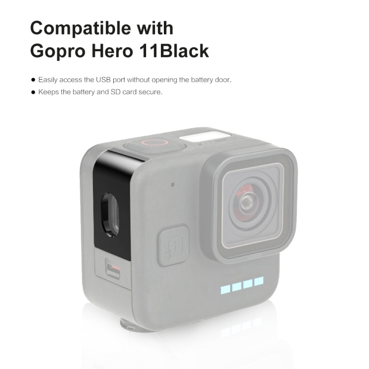 For GoPro Hero11 Black Mini PULUZ Metal Battery Side Interface Cover, B Type