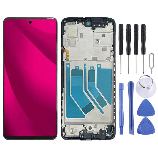 For T-mobile Revvl 7 Pro Original LCD Screen Digitizer Full Assembly with Frame, For T-mobile Revvl 7 Pro(Original with Frame)