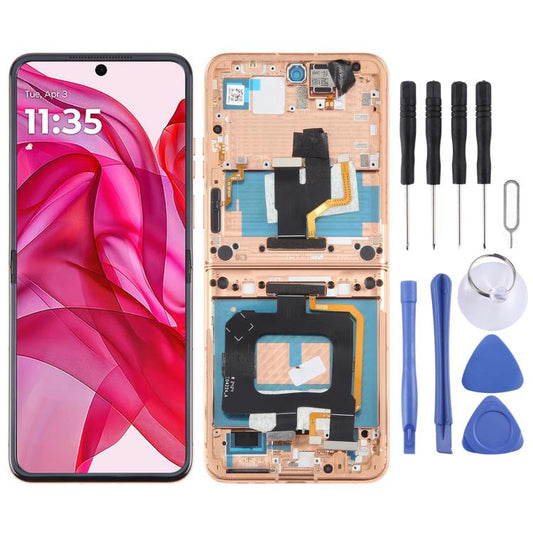 For Motorola Razr+ 2024 Original LCD Screen Digitizer Full Assembly with Frame, For Motorola Razr+ 2024(Original)
