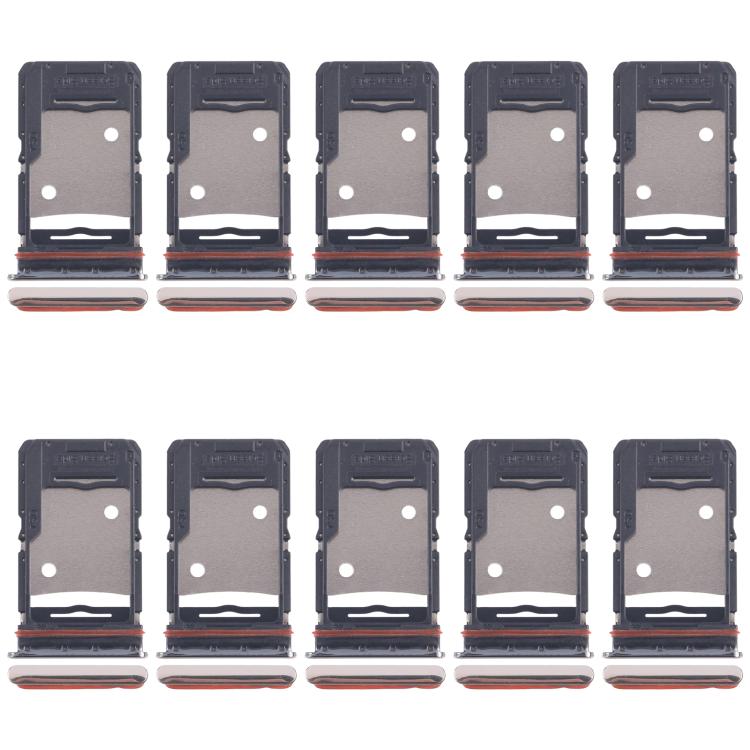For Tecno Camon 18P 10pcs Original SIM Card Tray + SIM Card Tray + Micro SD Card Tray, For Tecno Camon 18 P(10pcs)