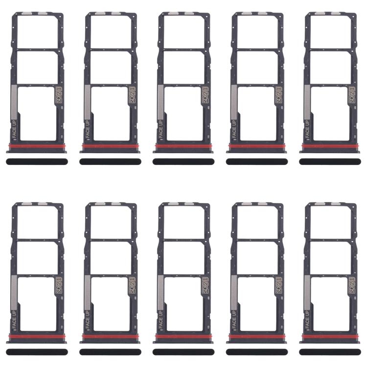 For Motorola Moto G04 10pcs Original SIM Card Tray + SIM Card Tray + Micro SD Card Tray, For Motorola Moto G04(Original), For Motorola Moto G04