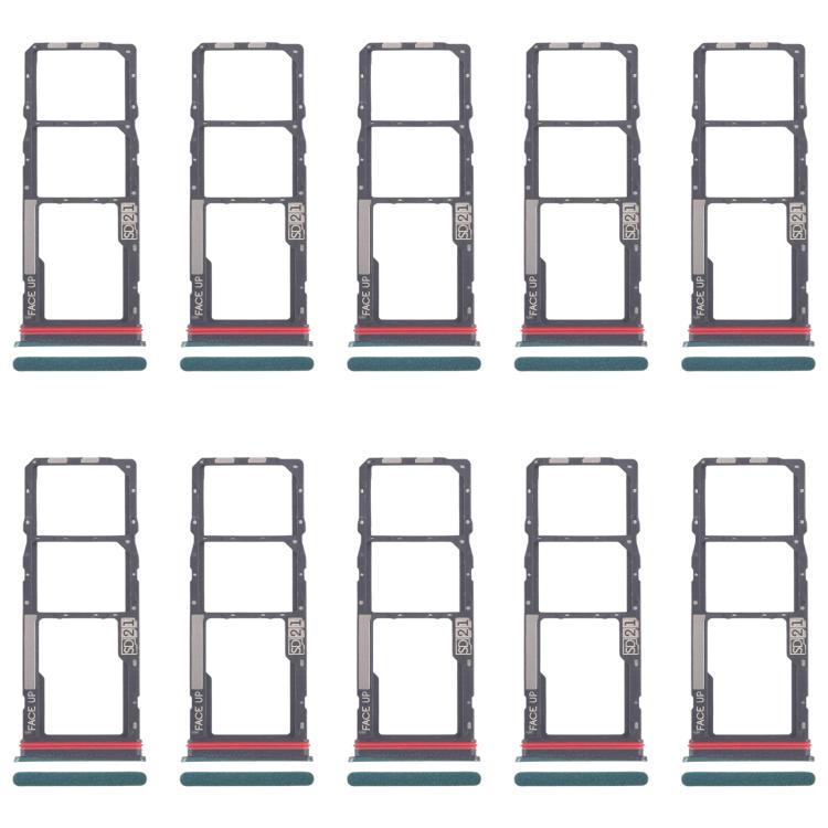 For Motorola Moto G04s 10pcs Original SIM Card Tray + SIM Card Tray + Micro SD Card Tray, For Motorola Moto G04s, For Motorola Moto G04s(Original)