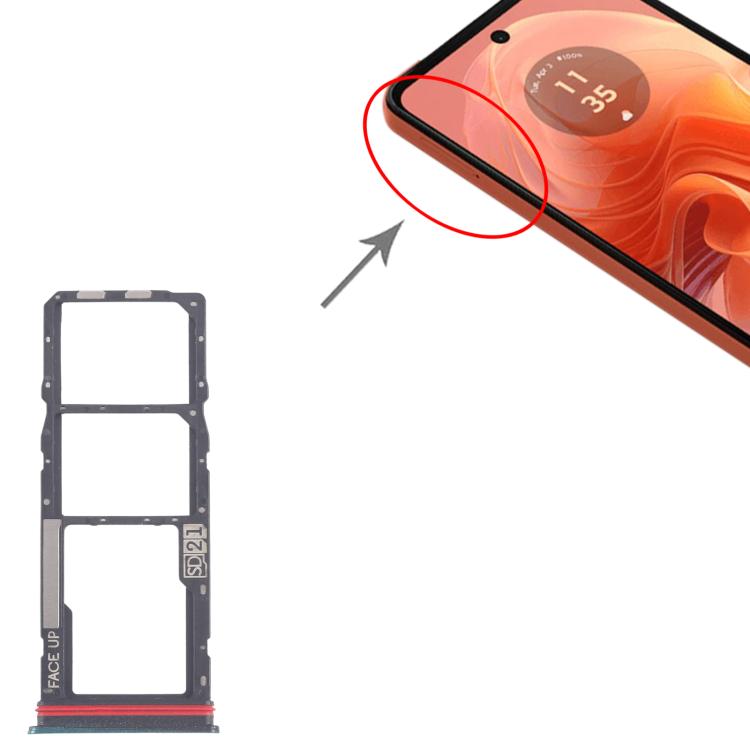 For Motorola Moto G04s 10pcs Original SIM Card Tray + SIM Card Tray + Micro SD Card Tray, For Motorola Moto G04s, For Motorola Moto G04s(Original)