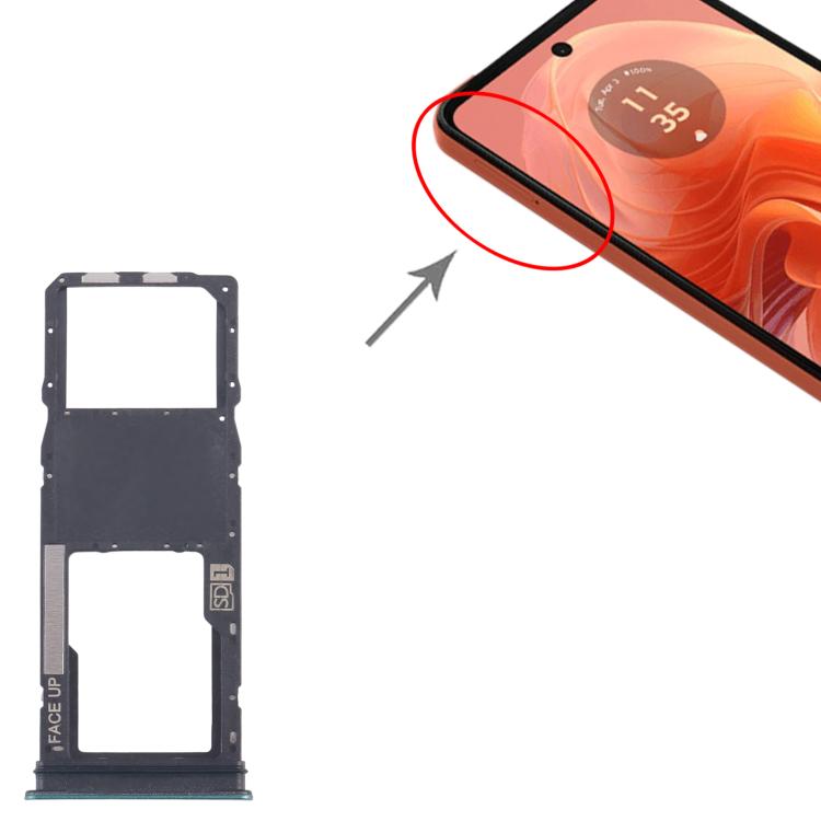 For Motorola Moto G04 10pcs Original SIM Card Tray + Micro SD Card Tray, For Motorola Moto G04(Original)