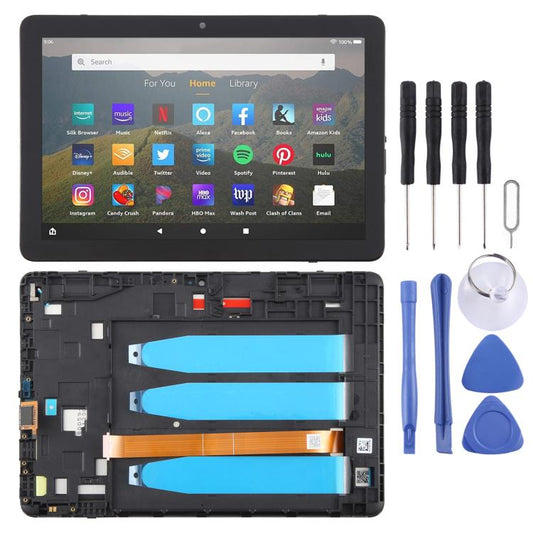 For Amazon Kindle Fire HD 8 12th Gen 2022 R2SP8T LCD Screen Digitizer Full Assembly with Frame, For Amazon Kindle Fire HD 8 12th Gen 2022(with Frame)