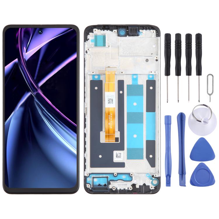 For Realme Narzo N55 OEM LCD Screen Digitizer Full Assembly with Frame