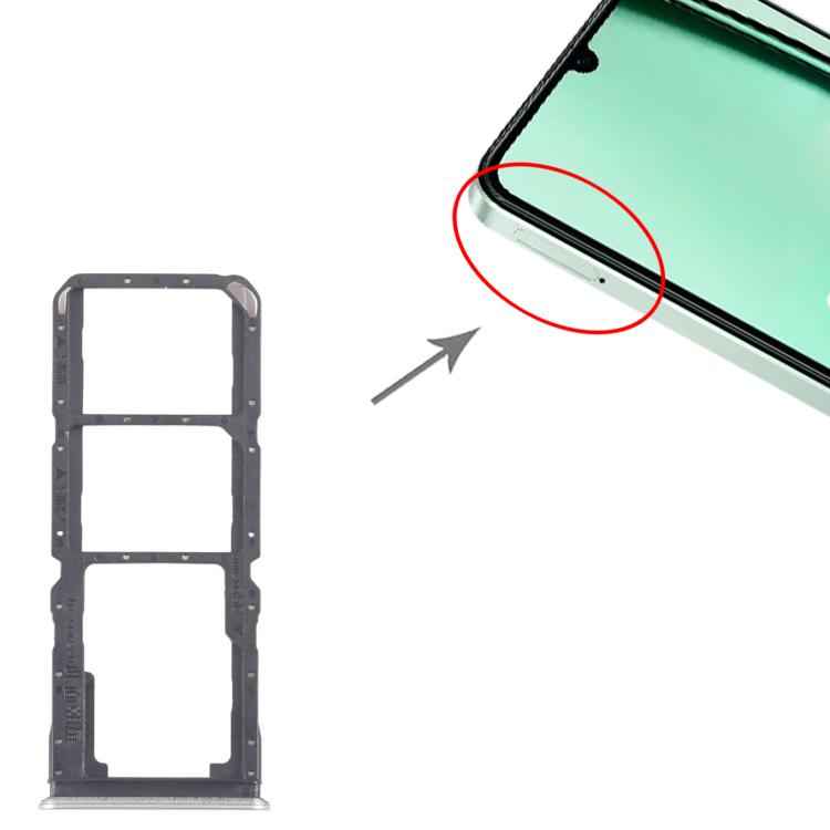 For Realme Note 60x 4G RMX3938 10pcs Original SIM Card Tray + SIM Card Tray + Micro SD Card Tray