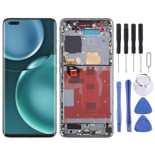 For Honor Magic4 Pro Original LCD Screen Digitizer Full Assembly with Frame, Supporting Fingerprint Identification