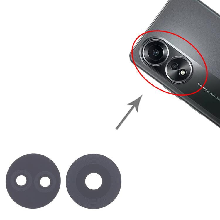For OPPO A78 4G CPH2565 10pcs Back Camera Lens, For OPPO A78 4G