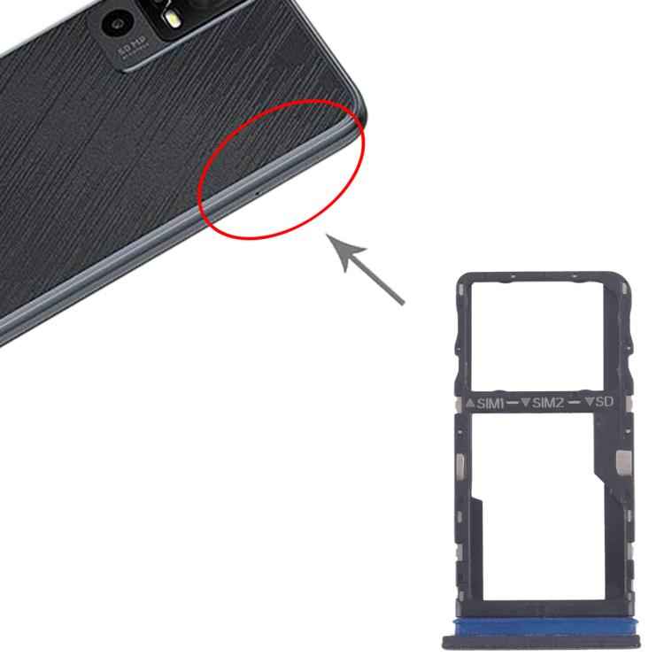 For TCL 40 R T771K Original SIM Card Tray + SIM Card Tray / Micro SD Card Tray