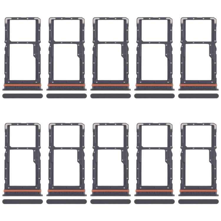 For Xiaomi Poco M6 4G 10pcs Original SIM Card Tray + SIM Card Tray / Micro SD Card Tray