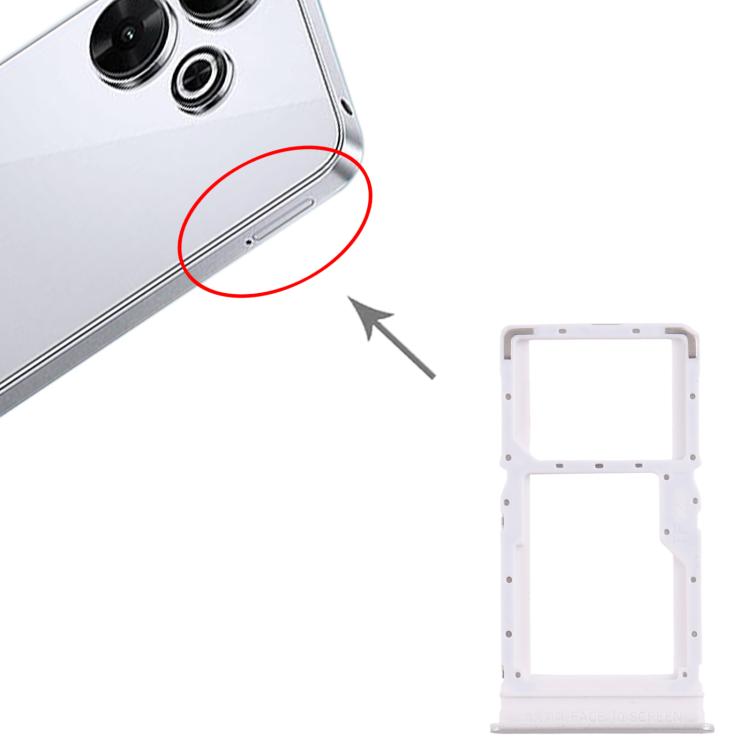 For Xiaomi Redmi Note 13R 10pcs Original SIM Card Tray + SIM Card Tray / Micro SD Card Tray, For Xiaomi Redmi Note 13R