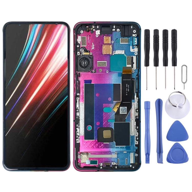 For ZTE nubia RedMagic 6 NX669J Original LCD Screen Digitizer Full Assembly with Frame, For ZTE nubia RedMagic 6(Original)