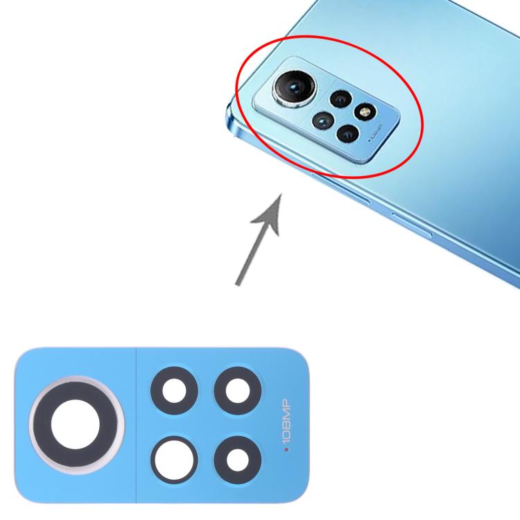 For Xiaomi Redmi Note 12 Pro 4G 10pcs Back Camera Lens