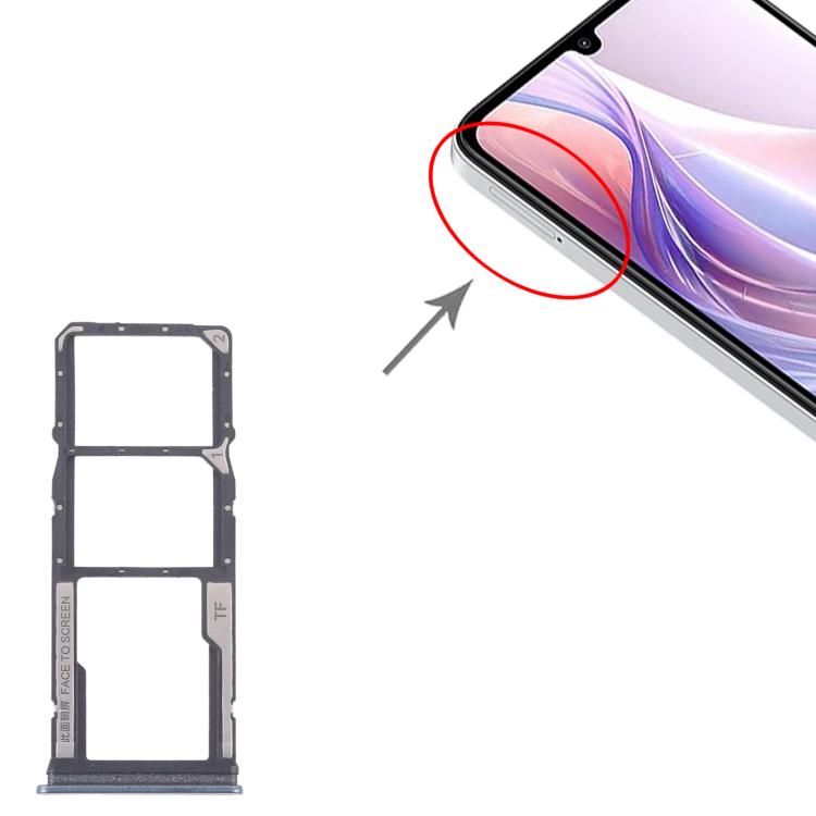 For Xiaomi Redmi 13C 5G 10pcs SIM Card Tray + SIM Card Tray + Micro SD Card Tray