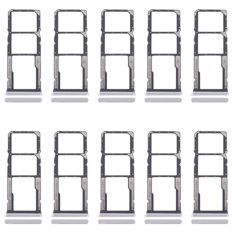 For Xiaomi Redmi 13C 5G 10pcs SIM Card Tray + SIM Card Tray + Micro SD Card Tray