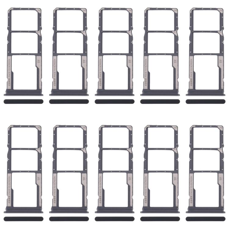 For Xiaomi Redmi 14C 5G 10pcs SIM Card Tray + SIM Card Tray + Micro SD Card Tray