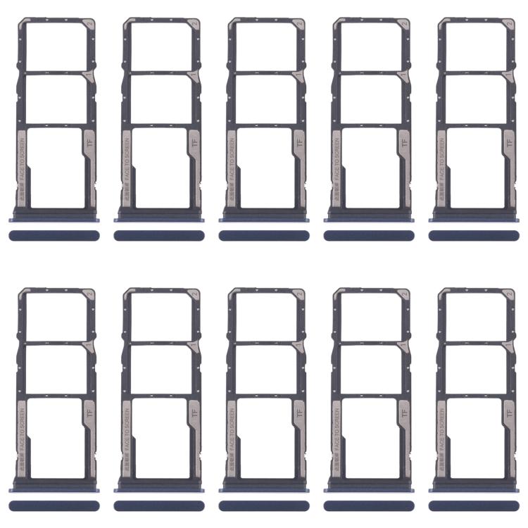 For Xiaomi Redmi 14C 5G 10pcs SIM Card Tray + SIM Card Tray + Micro SD Card Tray