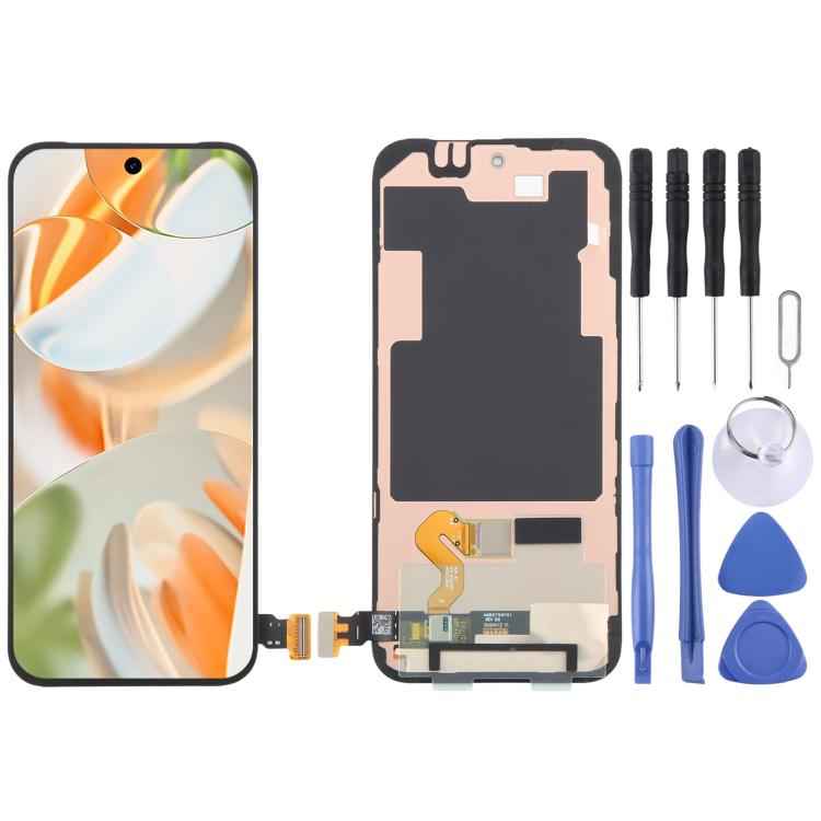 For Google Pixel 9 Pro GR83Y OLED LCD Screen Digitizer Full Assembly with Frame/Fingerprint Flex cable, For Google Pixel 9 Pro
