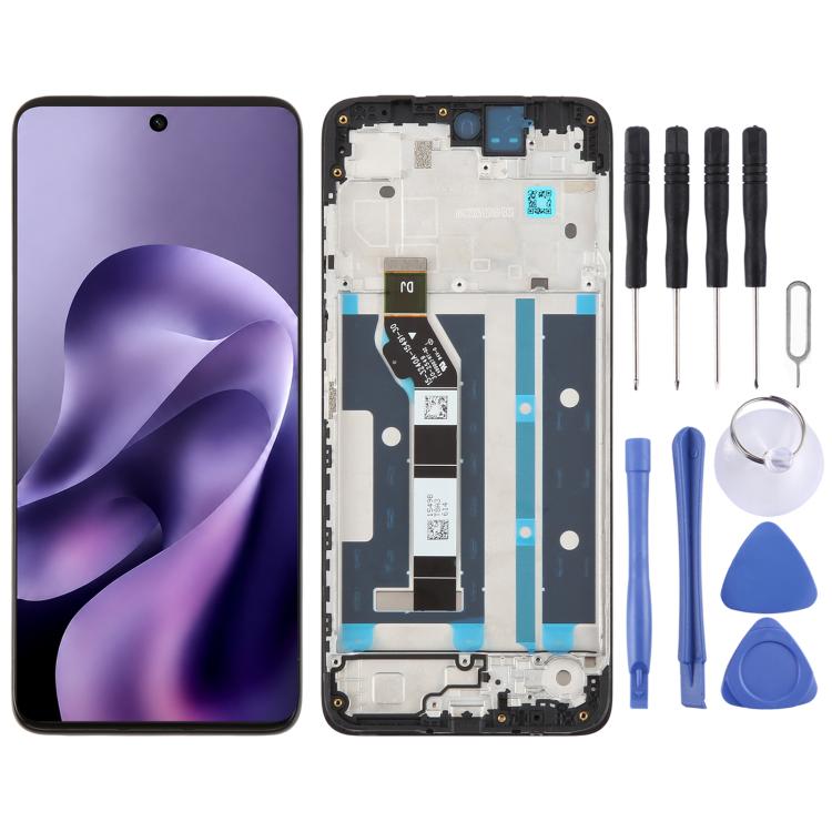 For Motorola Moto G17 Original LCD Screen Digitizer Full Assembly with Frame, For Motorola Moto G17(Original)