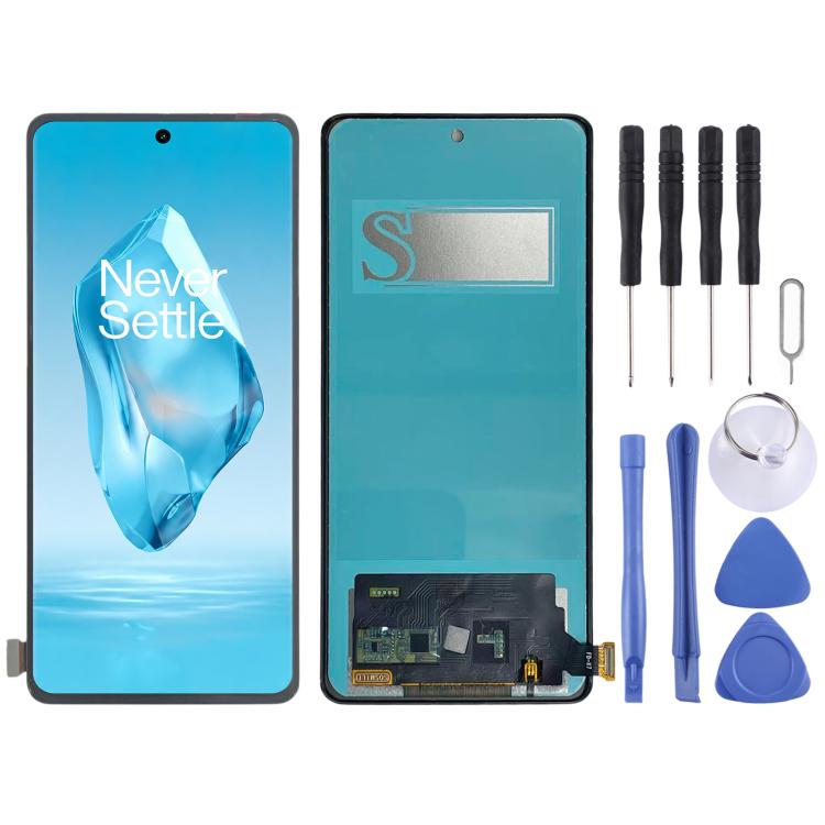 For OnePlus 12R Curved to Straight TFT LCD Screen With Digitizer Full Assembly, Not Supporting Fingerprint Identification, For OnePlus 12R