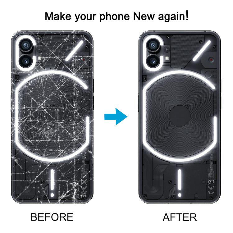 For Nothing Phone 1 A063 Glass Battery Back Cover with Camera Lens Frame, For Nothing Phone 1(with Camera Lens Frame)