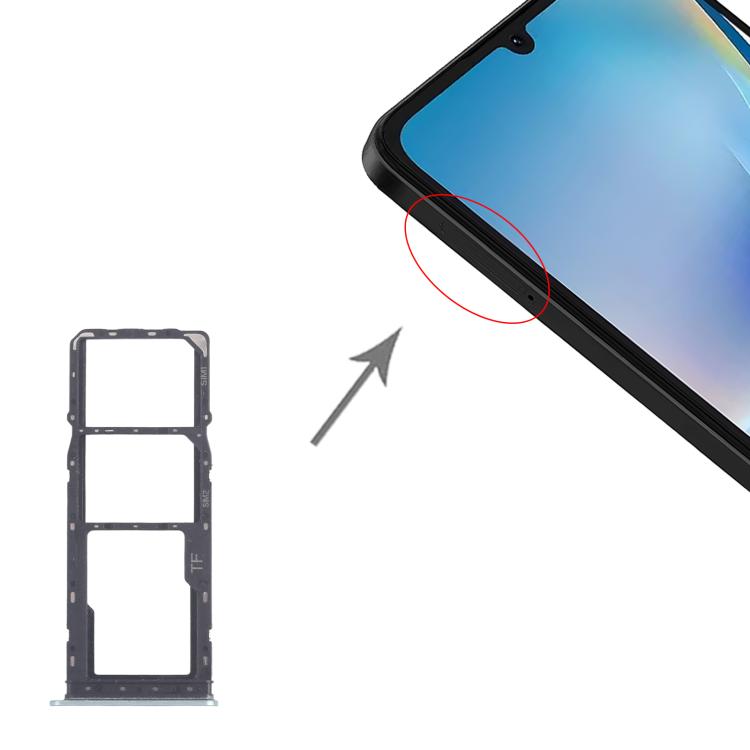 For ZTE Blade A36 Z2472 SIM Card Tray + SIM Card Tray + Micro SD Card Tray, For ZTE Blade A36(Original)