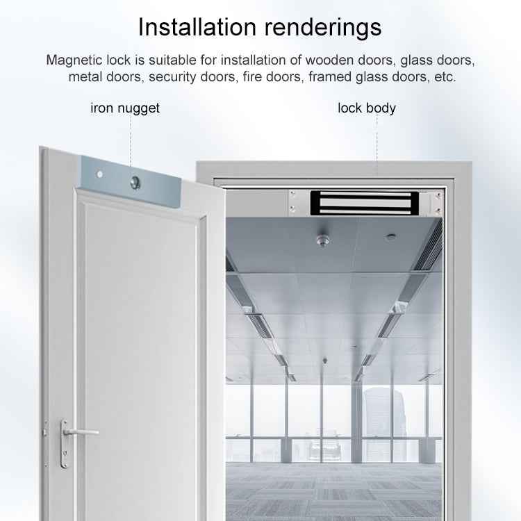 YH-280M Single Door Magnetic Lock With Mortise Mount (280kg)