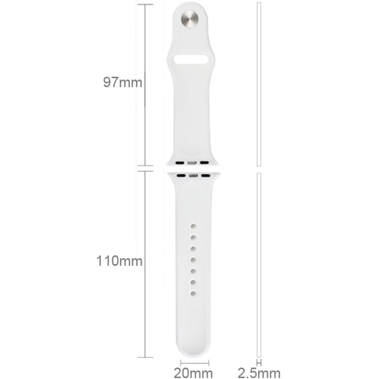 For Apple Watch Sport 38mm High-performance Rubber Sport Watch Band with Pin-and-tuck Closure