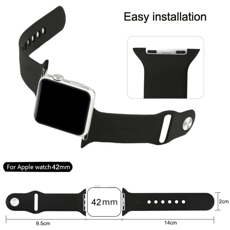 Bracelet sport en caoutchouc haute performance pour Apple Watch Sport 42 mm, plus long, avec fermeture à ardillon