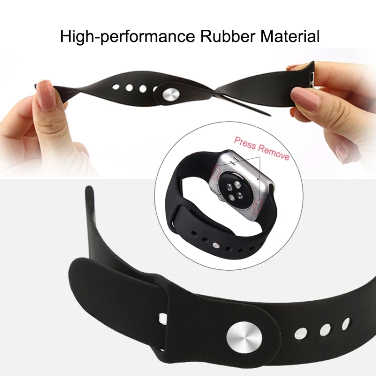 Bracelet sport en caoutchouc haute performance pour Apple Watch Sport 42 mm, plus long, avec fermeture à ardillon