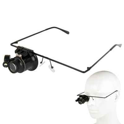 20X Glasses Type Watch Repair Magnifier With LED Light, Single