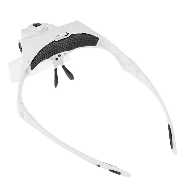 5 Lens 1.0X-3.5X Loupe Glasses Bracket Headband Magnifier with 2 LED Lights Eye Magnification Goggles Magnifying Tool