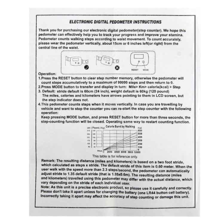Multifunction Digital Electronic Pedometer Step Counter