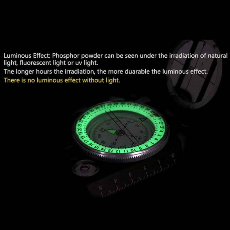 GoldGood DC60-2A Outdoor Multi-function Military Travel Geology Pocket Prismatic American Compass with Luminous Display(Army Green)
