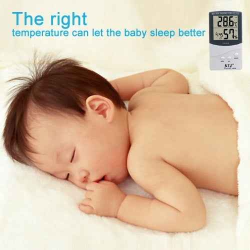 HTC-8 Luminous LCD Digital LED Night Light Thermometer Backlight Hygrometer Humidity Meter, with Alarm / Date / Clock / Calendar