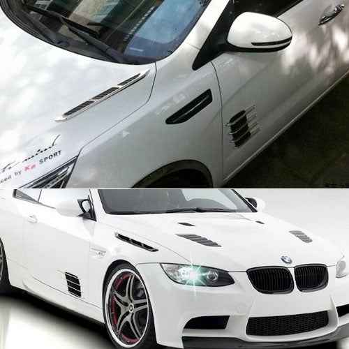 2 PCS Hood Side Shark Gill Simulation Air Flow Vent Fender Sticker for Car Decoration, Size: 22cm x 20cm x 2cm