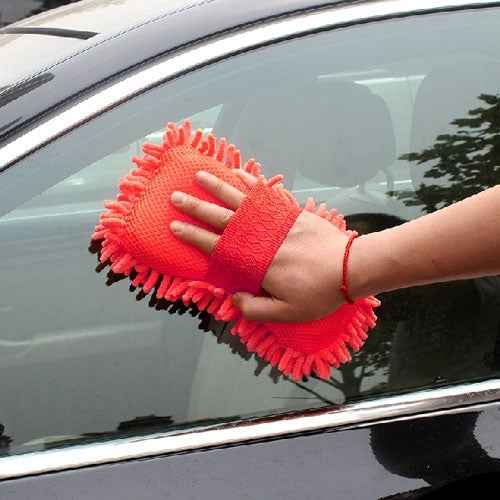 Ultrafine Fiber Chenille Anthozoan Car Washing Gloves Multi-functional Magic Car Brush (Random Color Delivery)